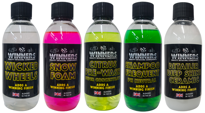 Winners Detailing Mini Wash & Maintenance Kit - 5 x 200ml Bottles