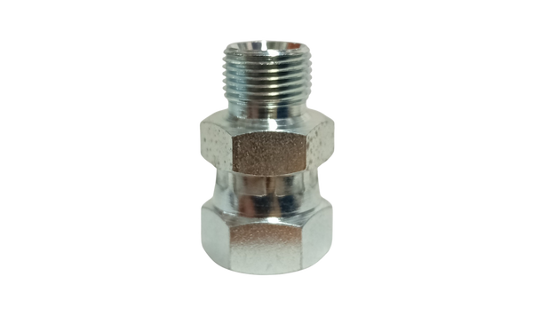 Swivel Connector - BZP Plated Steel 3/8 BSP Female - 3/8 BSP Male