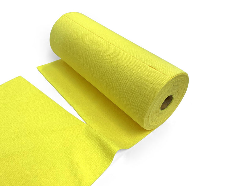 Quick Tear Off Microfibre Cloths Roll – Yellow 300 x 300mm - 50 sheets