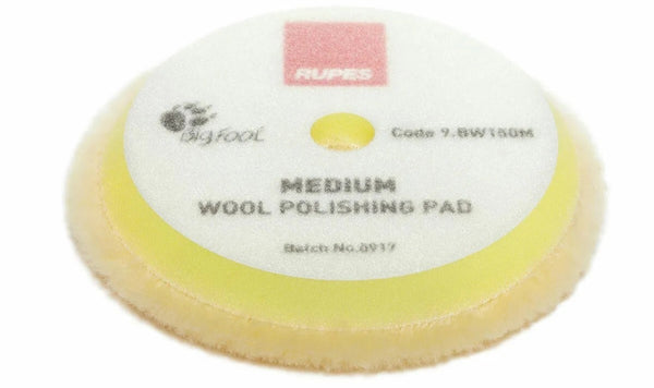 RUPES Wool Yellow Polishing Pad Medium - 130mm