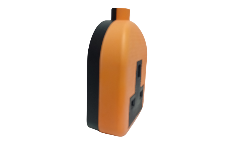 13amp Single Socket - Orange and Black Body