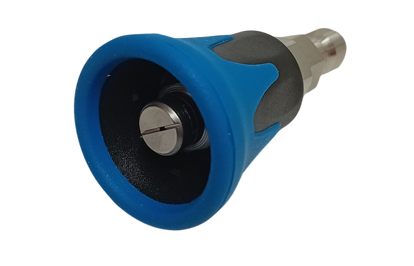 Pressure Washer Nozzle 25 degrees 11.6mm QR with Rubber Guard Blue  Stainless Steel