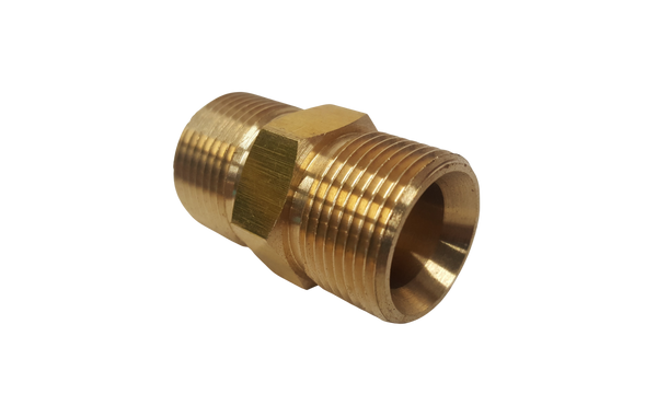 Coupler - Brass 1/4" BSP Male - 1/4" BSP Male