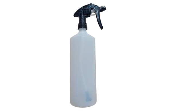 1L Spray Bottle with Canyon Spray Head and Filter Dip Tube - Black