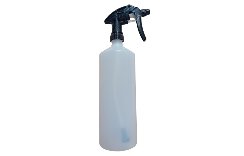 1L Spray Bottle with Canyon Spray Head and Filter Dip Tube - Black